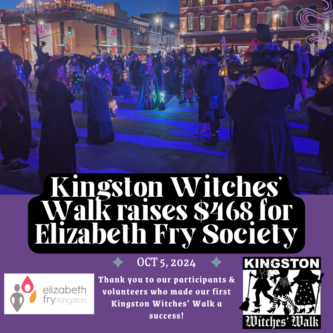 Kingston Witches Walk raises $468 for Elizabeth Fry Society of Kingston 2024