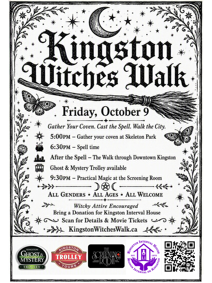 The Kingston Witches Walk poster 2026 taking place October 9th